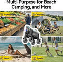 DXZ Beach Wagon Cart with Big Wheels for Sand – Folding Collapsible Wagon, Heavy Duty Wagons Carts Foldable for Beach, Camping, Outdoor Gear, Easy Setup Black Grey by GreenHaven Gardens