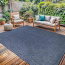Washable Indoor Outdoor Rug 6x9 Weather Resistant Area Rugs Modern Solid for Porch Deck Balcony Backyard Patio Outside Carpet (6 X 9 Azure Blue) by CozyNest Decor