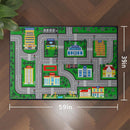 Fun Car Play Area Carpet Car Mat 59"x39" Play Rug for Playroom Town City Road Map for Boys Bedroom Non-Slip Washable by TinyTreasures Baby Boutique
