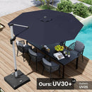 Patio Umbrella, 11FT Outdoor Cantilever Umbrella with 360-degree Rotation for Garden, Deck, Backyard, Pool and Beach, Navy Blue by GreenHaven Gardens