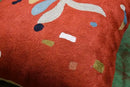 Kandinsky Modern Pillow Cover Orange Abstract Pillowcase Modern Chair Cushion Contemporary Pillowsham Outdoor Mid Century Chair Handmade Wool Size 18x18 by CozyNest Decor