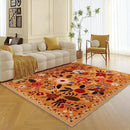 Living Room Rug 5x7 Rug Machine Washable Boho Area Rug Non Slip Floral Vintage Low Pile Large Rugs for Living Room, Bedroom, Farmhouse, Dining Room, Kids Playroom(Yellow) by CozyNest Decor