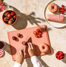 SMIRLY Plastic Cutting Board Set 3 Pieces, Non-Slip Dishwasher Safe Chopping Boards for Kitchen, Pink by CozyNest Decor