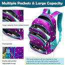 BLUEFAIRY Kids Backpack for Girls Primary Elementary School Bag Bookbag for Childs Book Bag Mochilas Escolares para Niñas de 4-6 Back to School Cute Gifts 17" Heart Print/Purple by TinyTreasures Baby Boutique