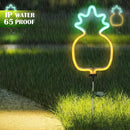SunKite Pineapple Solar Garden Lights Solar Decorative Stake Lights Outdoor Waterproof Solar Neon Lights for Garden,Yard, Lawn, Pathway, Patio,Backyard Decor(2 Pack) by GreenHaven Gardens