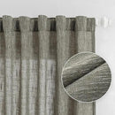 MYSKY HOME Long Sheer Curtains Farmhouse, Sliding Door Curtain for Living Room Light Filtering Privacy Protect Soft Cotton Blend Back Tab Window Drapes Boho, 50" x 108", Olive Green, 2 Panels by CozyNest Decor