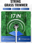WILD BADGER POWER 26cc Weed Wacker Gas Powered, 3 in 1 String Trimmer/Edger 17'' with 10'' Brush Cutter,Rubber Handle & Shoulder Strap Included by GreenHaven Gardens