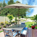 EliteShade USA 10-Year-Non-Fading 6.5x10Ft Rectangular Market Umbrella Patio Umbrella Outdoor Table Umbrella with Ventilation, Antique Beige by GreenHaven Gardens