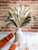 126pcs Dried Pampas Grass Decorations, Dried Flowers, Dried Bouquet in Vase, Reed Grass Bouquet for Boho Floral Wedding, Rustic Farmhouse Decor. (Vase Not Included) by CozyNest Decor