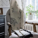 Sutuo Home Boho Curtain with Handmade Tassels, Rod Pocket Window Treatment Vintage Rustic Bohemian French Farmhouse Semi-Blackout Print Drape for Bedroom, 1 Panel 59" W x 84" L,Grey Floral by CozyNest Decor