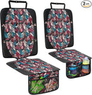 Car Seat Protector for Child Car Seat, 2 Pack Baby Car Seat Covers with Mesh Pockets & Non-Slip Backing 600D Durable Seat Protector Under Baby Car Seat for Car Back Seat (Red Leaves, Large) by TinyTreasures Baby Boutique