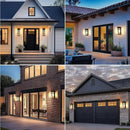 Hammered Glass Outdoor Wall Lantern, Dusk to Dawn Wall Sconce Lighting, 2 Pack Outdoor Light Fixtures, Exterior Porch Light with Waterproof, Modern Wall Lamp for Garage, Doorway, Patio(Bulb Included) by CozyNest Decor