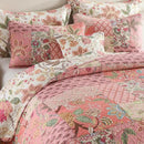 NEWLAKE Cotton Patchwork Bedspread, 3-Piece Bedding Quilt Set with Real Stitched Embroidery, Reversible Matelasse Bed Coverlet Set,Bohemian Floral,California King Size by CozyNest Decor