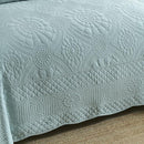 MarCielo 3-Piece 100% Cotton Oversized Bedspread Lightweight Quilt Coverlet Embroidery Farmhouse Bedding (Tf Aruba Blue, Oversized King (118"x106")) by CozyNest Decor