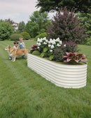 8x2x2ft Raised Garden Bed,Galvanized Raised Planter Boxes Outdoor with Easy Assembly, Large Garden Bed for Vegetables, Fruits, Flower,Raised Garden Bed,Beige by GreenHaven Gardens