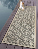 Rugshop Contemporary Geometric Indoor/Outdoor Runner Rug 2' 3" X 10' Blue by GreenHaven Gardens