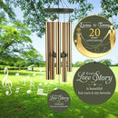 ASTARIN Wedding Memory Day Gifts Wind Chimes Customized, Personalized Wind Chimes 2025, for Couple Women Men, Deep Tone Wooden Windchime by CozyNest Decor