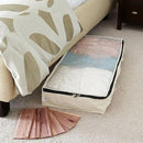 Household Essentials Cotton Canvas Under Bed Clothing and Linen Storage Bag | Natural by CozyNest Decor