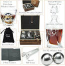 Personalized Whiskey Decanter and Stones Set - Customized Gift for Him - Men, Dad, Father - Engraved Twisted Decanter,2 Twisted Glasses, 2 XL Chilling Balls, Coasters, Tongs in Wooden Gift Box by CozyNest Decor