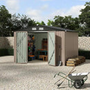 8x10 FT Metal Storage Sheds Outdoor, Metal Yard Sheds Garden Shed Kit, Tool Shed with Lockable Door, Utility Sheds Buildings with Air Vent for Backyard Garden Patio Lawn by GreenHaven Gardens