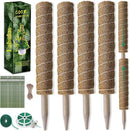 Moss Pole 47.5 Inch - Monstera Plant Support, 4 Packs 16 Inch Plant Stakes for Indoor Plants Coco Coir Moss Pole Sticks for Climbing Potted Live Plants, Pothos, Philodendron, with Garden Ties by GreenHaven Gardens