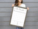 Customized Dry Erase Whiteboard Framed Calendar, Wet Erase or Dry Erase calendar for wall, 18x24 or 24x36 Wall Calendar, Monthly Calendar, Family Name Calendar by TinyTreasures Baby Boutique