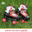 Adjustable Quad Skates for Kids, Teens, and Adults – Light-Up Wheels – Comfortable Fit, Secure Closure, Indoor and Outdoor Roller Skates for Boys and Girls by TinyTreasures Baby Boutique