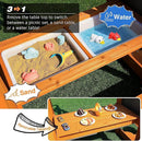 Kids Swing Sets for Backyard, Wooden Playground Sets for Ages 3-6 with a Wave Slide, Rock Climbing Wall, Sandbox, 2 Swings, and More,6-in-1 Outdoor Playset by TinyTreasures Baby Boutique