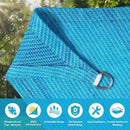 Amagenix Sun Shade Sail 9'X12'X15' Curved Edge Outdoor Shade Canopy Turquoise Mixed Breathable 95% UV Block Shade Cloth for Patio Garden Backyard (We Make Custom Size) by GreenHaven Gardens