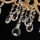 French K9 Crystal Maria Theresa Chandeliers, Luxury Vintage Pendant Light Fixture for Dining Room, Living Room, D17.7*H25~72 inch (Adjustable), Clear Crystal & Brass Finish Frame by CozyNest Decor