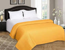 BELIZZI HOME 100% Cotton Bed Blanket, Breathable Bed Blanket King Size, Cotton Thermal Blankets King, Perfect for Layering Any Bed for All Season, Mustard Yellow by CozyNest Decor