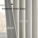 RAIN CITY 92 Inch Long Black Out Curtains 2 Panels Custom Drapery Neutral Blackout Pleated Ceiling Track Curtain for Dining Room Linen Textured Back Tab with Hooks 50"x92" by CozyNest Decor