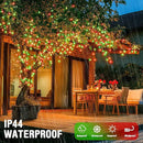 JMEXSUSS Connectable Red and Green Christmas Lights, 8 Modes 100 LED Twinkle String Lights Indoor, Clear Wire Plug-in String Lights Outdoor Waterproof by GreenHaven Gardens