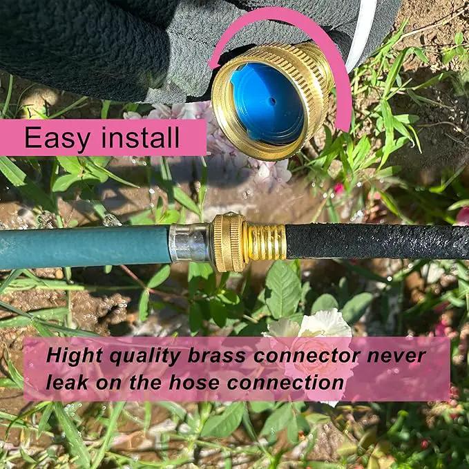 Rubber Soaker Hose, 1/2 inch, 100ft Garden Hose for Irrigation,Water-Saving up to 70%, Brass Connector Leak-Proof, Heavy-duty Hose, Watering for Trees,Lawns, Vegetables and Flowers., photo 5 of 8