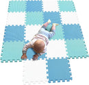 MQIAOHAM® 18 Pieces Puzzle Play Mats, Soft Baby Play Mat, Kids Interlocking Foam Floor Tiles, Toddlers Carpet Playmats G301018-101107108 by TinyTreasures Baby Boutique