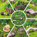 58 Pcs Mini Garden Accessories Set Fairy Village Miniature Fairy House Starter Kit Mini Terrarium Figurines Micro Landscape Mixed Model Tree Diorama Supplies for DIY Succulent Dollhouse Craft by GreenHaven Gardens