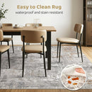 10x14 Area Rugs Living Room: Washable Large Abstract Modern Soft Rug Stain Resistant Indoor Floor Non Slip Accent Carpet for Bedroom Nursery Playroom Office Dining Room Dorm Home House- Gray Rust by TinyTreasures Baby Boutique