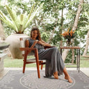 CAMILSON Outdoor Rug 6x9 Modern Area Rugs for Indoor and Outdoor Patios and Porches - Waterproof, Washable, Non-Shedding, Easy-to-Clean Outside Carpet (6 x 9, Medallion - Grey/White) by CozyNest Decor