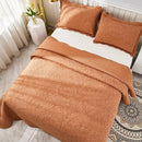 MarCielo 3-Piece 100% Cotton Oversized Bedspread Lightweight Quilt Coverlet Embroidery Farmhouse Bedding Set T0 (Royal Orange, Oversized King (118"x106")) by CozyNest Decor
