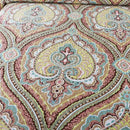 NEWLAKE Cotton Bedspread Quilt Sets-Reversible Patchwork Coverlet Set, European Paisley Blossom Pattern, King Size by CozyNest Decor