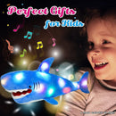 Cuteoy Light-up Singing Plush Shark LED Musical Stuffed Animal Adjustable Volume Lullaby Plushies Birthday Christmas Toy Gifts for Kids Toddler Girls, 13" by TinyTreasures Baby Boutique