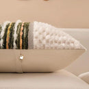 Boho Chenille Tufted Couch Throw Pillow Covers 18x18 Inch Set of 2 Farmhouse Striped Decorative Pillow Covers Accent Neutral Pillowcase Dark Green Cushion Cover for Living Room Sofa Bed by CozyNest Decor