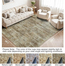 Area Rug 9x12 Washable Rugs: Abstract Large Living Room Rugs with Non-Slip Backing, Thin Carpet for Dining Room Table Bedroom Nursery Indoor Home Office-Brown by TinyTreasures Baby Boutique