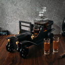 Old Fashioned Car Whiskey Decanter Set Model T Very Large 15 X 13 X 7 750ML Decanter And 4 3OZ Whisk by The Wine Savant