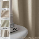 100" W x 84" L Faux Linen Room Divider Curtains, Full Blackout Pinch Pleated Drapes for Traverse Rod, Bedroom Divider Privacy Drapery with Hooks for Ceiling Track, 1 Panel, Light Khaki by CozyNest Decor