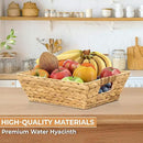 Set of 3 Snack Baskets, Wicker Snack Basket Organizer for Office, Small Wicker Baskets with Handles, (3 Medium Basket) by CozyNest Decor