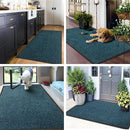 Mibao Front Door Mat, Dirt Trapper Welcome Mat for Outdoor Indoor, Non-Slip Waterproof Doormat, Durable Machine Washable Low Profile Entry Rug for Back Door Outside Patio Porch, 48" x 36", Blue by CozyNest Decor