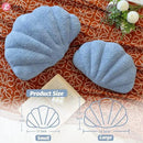 Dusty Blue Seashell Throw Pillows, Shell Shaped Throw Pillows, 13 Inch Soft Home Decorative Pillow Plush Cushion for Bed Couch Living Sofa Room Decor Accent Throw Pillow by CozyNest Decor