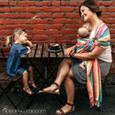 Hip Baby Wrap - 100% Soft Cotton Baby Sling Wrap - Baby Hip Carrier - Nursing Wraps for Breastfeeding, Baby Carrier Sling - Newborn to Toddler Baby Carrying Wrap, Supports 8-35 lbs - Summer Rainbow by TinyTreasures Baby Boutique