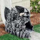 Dragon Sculpture 3"x4" Gutter Downspout Decoration, Outdoor Decor, Garden Animal Statue Ornament, Gutter Downspout Diverter Rain, Splash Block, Gutter Extender, Decorative Gutter Extension by GreenHaven Gardens